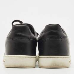 Louis Vuitton Black Leather Frontrow Sneakers Size 36.5