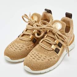 Pre-owned Aftergame Gold Cloth Trainers