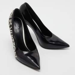 مملوكة مسبقًا Louis Vuitton Black Leather Call Back Pointed Toe Pumps Size 39