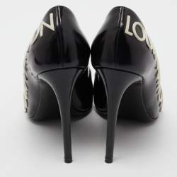مملوكة مسبقًا Louis Vuitton Black Leather Call Back Pointed Toe Pumps Size 39
