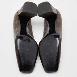 Louis Vuitton Monogram Canvas Madeleine Block Heel Pumps Size 38.5