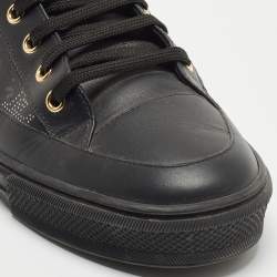 Louis Vuitton Black Leather Stellar Low Top Sneakers Size 40