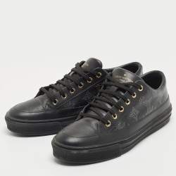 Louis Vuitton Black Leather Stellar Low Top Sneakers Size 40