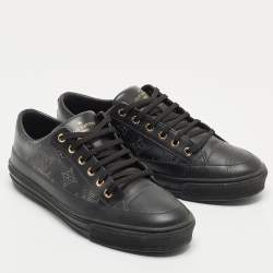 Louis Vuitton Black Leather Stellar Low Top Sneakers Size 40