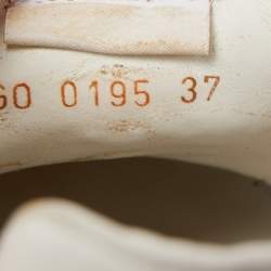Louis Vuitton White/Grey Canvas and Suede Run Away Sneakers Size  37