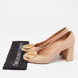 Louis Vuitton Beige Leather Madeleine Pumps Size 38.5