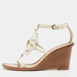 Leather sandals Louis Vuitton White size 9 UK in Leather - 34819528