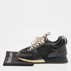 Louis Vuitton Black Leather and Mesh Run Away Sneakers Size 38