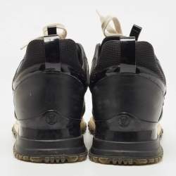 Louis Vuitton Black Leather and Mesh Run Away Sneakers Size 38