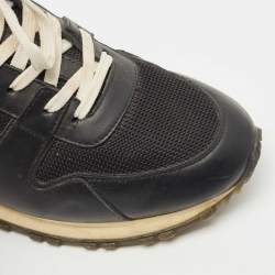 Louis Vuitton Black Leather and Mesh Run Away Sneakers Size 38