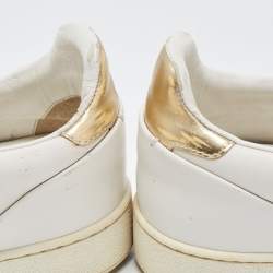 Louis Vuitton White/Gold Leather Frontrow Sneakers Size 41