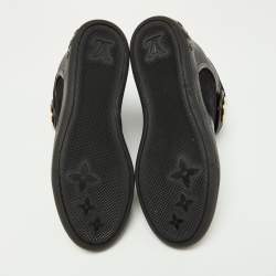 Louis Vuitton Black Suede and Leather High Top Sneakers Size 39