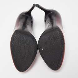 Louis Vuitton Red/Black Ombre Patent Leather Dice Pumps Size 35.5