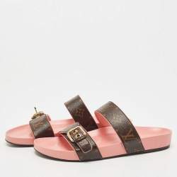 Louis Vuitton Bom Dia Flat Mule Sandals - Red Sandals, Shoes