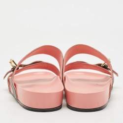 Louis Vuitton Brown Monogram Canvas Buckle Bom Dia Slides Size 39.5