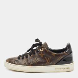 Louis Vuitton Brown/Black Monogram Canvas and Patent Leather Frontrow  Sneakers Size 38.5 Louis Vuitton