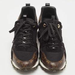 مملوكة مسبقًا Louis Vuitton Brown/Black Canvas and Suede Run Away Sneakers Size 38.5