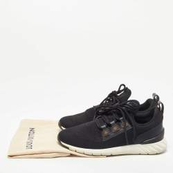 مملوكة مسبقًا Louis Vuitton Black Knit Fabric and Leather Aftergame Sneakers Size 41
