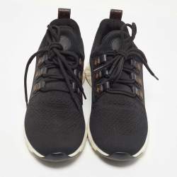 مملوكة مسبقًا Louis Vuitton Black Knit Fabric and Leather Aftergame Sneakers Size 41