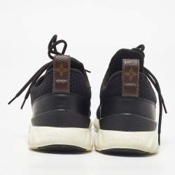 مملوكة مسبقًا Louis Vuitton Black Knit Fabric and Leather Aftergame Sneakers Size 41