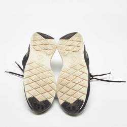 مملوكة مسبقًا Louis Vuitton Black Knit Fabric and Leather Aftergame Sneakers Size 41
