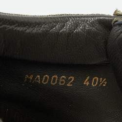 Louis Vuitton Army Green Leather and Monogram Canvas Mini Lin Sneakers Size 40.5