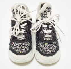 Pre Owned Louis Vuitton Black Tweed and Leather Archlight Sneakers Size 38