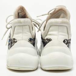 Pre Owned Louis Vuitton Black Tweed and Leather Archlight Sneakers Size 38