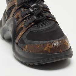 Louis Vuitton Brown Monogram Canvas and Fabric Archlight Sneakers Size 40