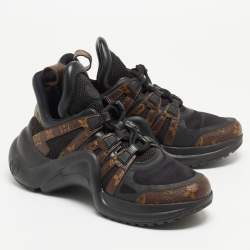 Louis Vuitton Brown Monogram Canvas and Fabric Archlight Sneakers Size 40