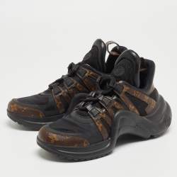 Louis Vuitton Brown Monogram Canvas and Fabric Archlight Sneakers Size 40