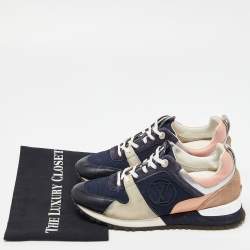 Louis Vuitton Multicolor Suede and Mesh Run Away Sneakers Size 37.5