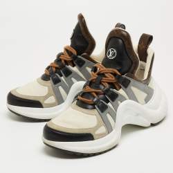 Louis Vuitton Multicolor Monogram Canvas and Leather Archlight Sneakers Size 38