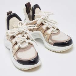 Louis Vuitton Tricolour Mesh and Leather Archlight High Top Sneakers Size 36.5