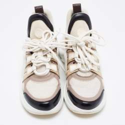 Louis Vuitton Tricolour Mesh and Leather Archlight High Top Sneakers Size 36.5