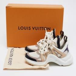 Louis Vuitton Tricolour Mesh and Leather Archlight High Top Sneakers Size 36.5