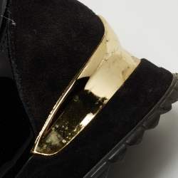 Louis Vuitton Brown/Black Monogram Coated Canvas and Leather Run Away Low Top Sneakers Size 37.5