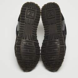 Louis Vuitton Brown/Black Monogram Coated Canvas and Leather Run Away Low Top Sneakers Size 37.5