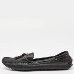 Louis Vuitton Black Leather Gloria Loafers Size 40