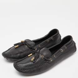 Louis Vuitton Black Leather Gloria Loafers Size 40