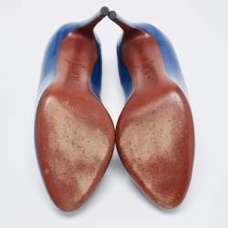 مملوكة مسبقًا Louis Vuitton Blue Leather Dice Pumps Size 37