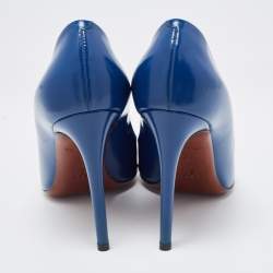 مملوكة مسبقًا Louis Vuitton Blue Leather Dice Pumps Size 37