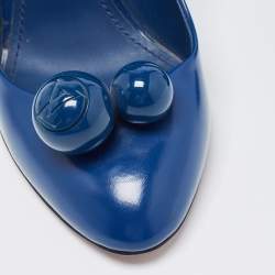 مملوكة مسبقًا Louis Vuitton Blue Leather Dice Pumps Size 37