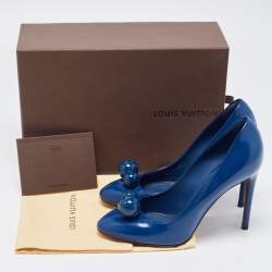 مملوكة مسبقًا Louis Vuitton Blue Leather Dice Pumps Size 37