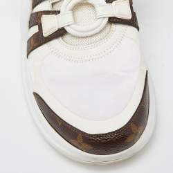 Louis Vuitton White/Brown Monogram Canvas,Mesh and Leather Archlight  Sneakers Size 40