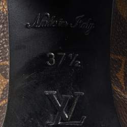Louis Vuitton Black Leather and Monogram Canvas Star Trail Ankle Boots Size 37.5