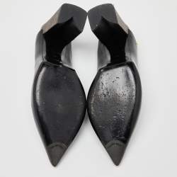 Pre Owned حذاء كعب عالي لوي فيتون ماتشماك جلد و كانفاس مقوى مونوغرامي و أسود مقاس 37.5