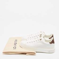 Louis Vuitton White Monogram Embossed Leather Time Out Sneakers Size 39