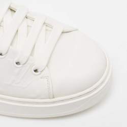 Louis Vuitton White Monogram Embossed Leather Time Out Sneakers Size 39