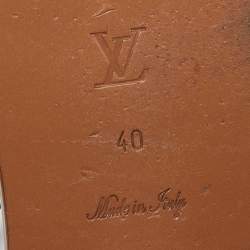 Pre Owned Louis Vuitton Brown Leather Thong Flat Sandals Size 40